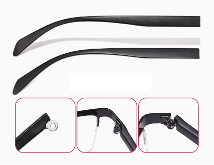 A pair of new glasses temple accessories (specifications: 1.2mm outer teeth 8mm wide (screwdriver + screws included))