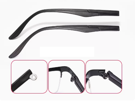 A pair of new glasses temple accessories (Specifications: 1.2mm external teeth, 6.5mm width B type (screwdriver + screws included))