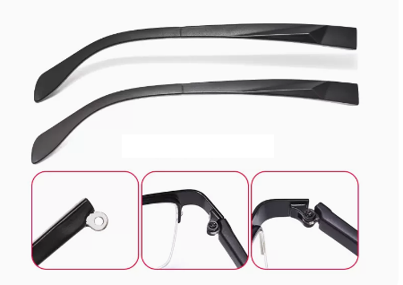 A pair of new glasses temple accessories (specifications: 1.2mm outer teeth 10mm wide (screwdriver + screws included))
