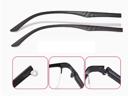 A pair of new glasses temple accessories (specifications: 1.2mm outer teeth 5mm wide (screwdriver + screws included))