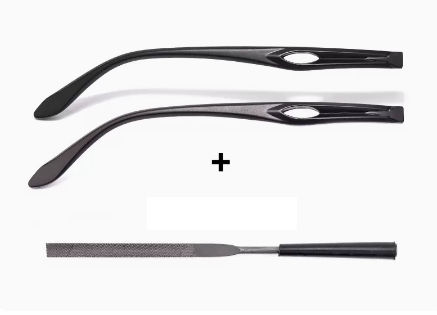 A pair of new glasses temple accessories (specifications: small file + 1.2mm outer teeth, 6mm wide (screwdriver + screws included))