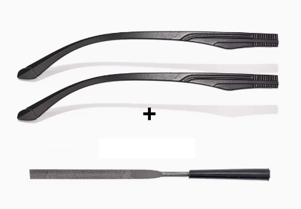 A pair of new glasses temple accessories (specifications: small file + 1.2mm outer teeth, 6.5mm width A type (screwdriver + screws included))