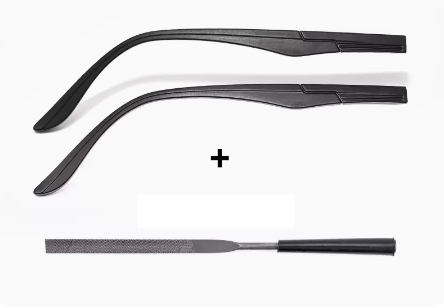 A pair of new glasses temple accessories (specifications: small file + 1.2mm outer teeth, 6.5mm wide model B (screwdriver + screws included))