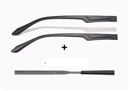 A pair of new glasses temple accessories (specifications: small file + 1.2mm outer teeth, 7.2mm wide (screwdriver + screws included))