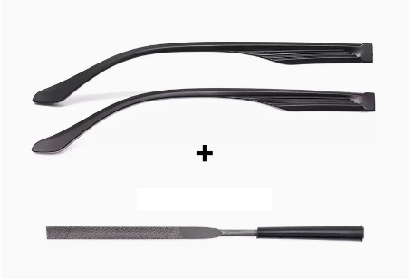 A pair of new glasses temple accessories (specifications: small file + 1.2mm outer teeth, 7.85mm wide (screwdriver + screws included))