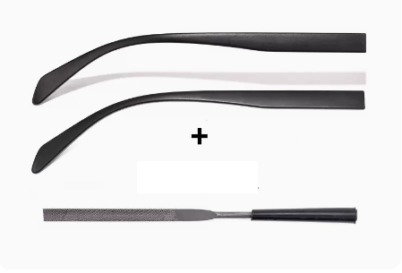 A pair of new glasses temple accessories (specifications: small file + 1.2mm outer teeth, 8mm wide (screwdriver + screws included))