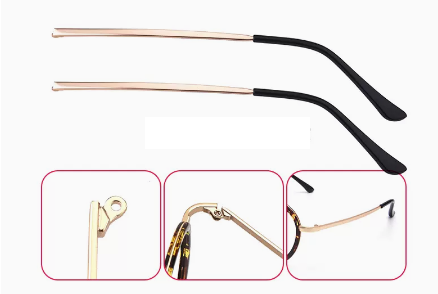 New pair of metal temple accessories (specifications: gold [screwdriver + screws included])