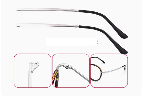 A pair of new metal temple accessories (specifications: silver [screwdriver + screws included])