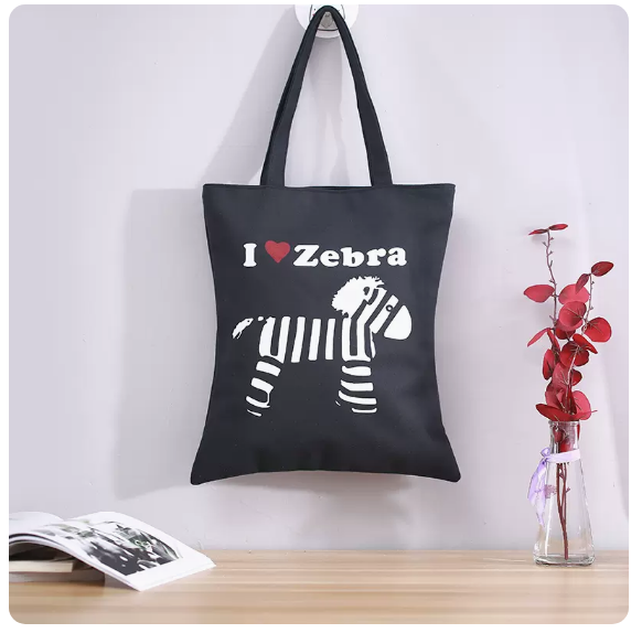 New fresh and artistic small square bag (black zebra)