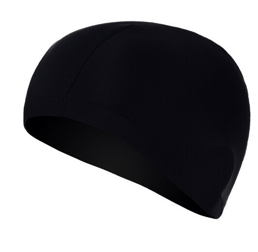 New men's spandex swimming cap (7117 black)