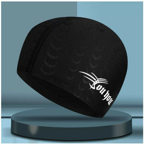 New men's spandex swimming cap (black)
