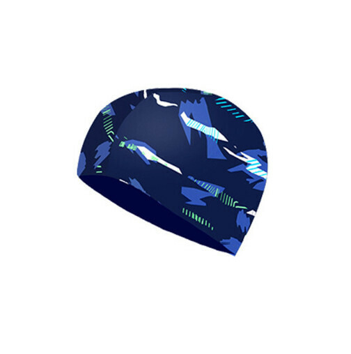 New men's spandex swimming cap (70262 navy blue)