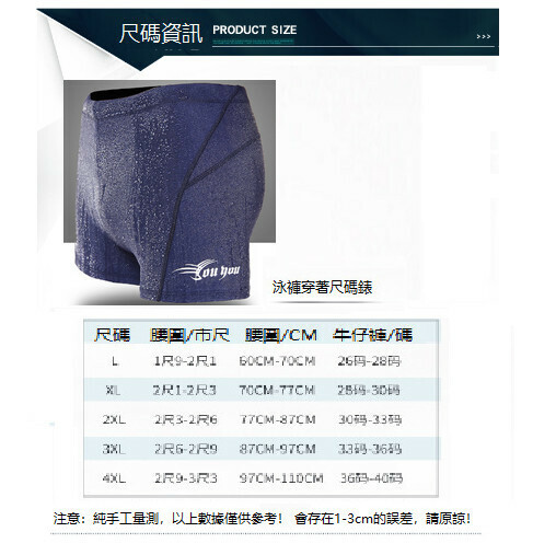 New men's boxer-angle plus size loose blue swimming trunks (contact customer service after placing an order for shipping sizes)