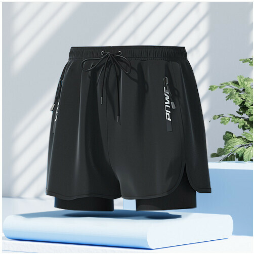 新款男士游泳泳褲（黑色）（L-5XL）（下單後跟客服聯系發貨的尺寸）