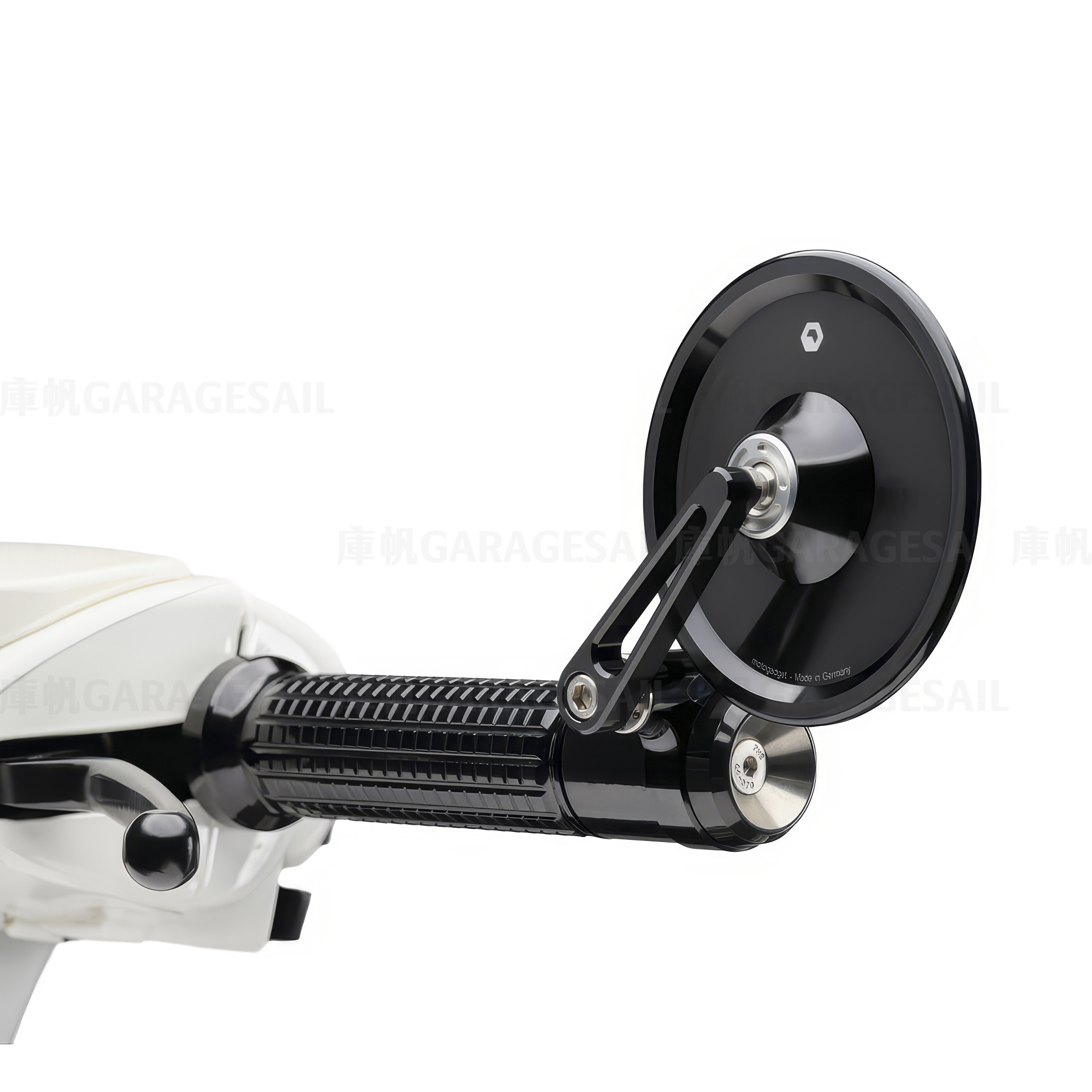 Motogadget Vespa GTS專用 把手端 後照鏡 4吋圓 短桿