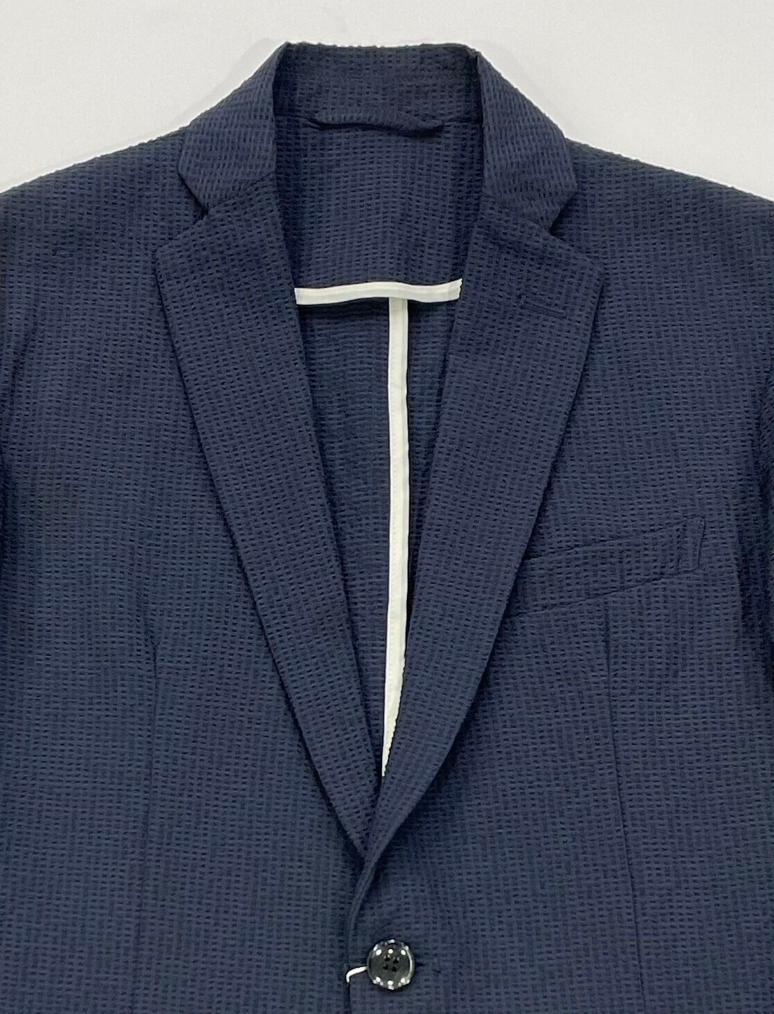 夏天海軍藍無內襯西裝外套 5