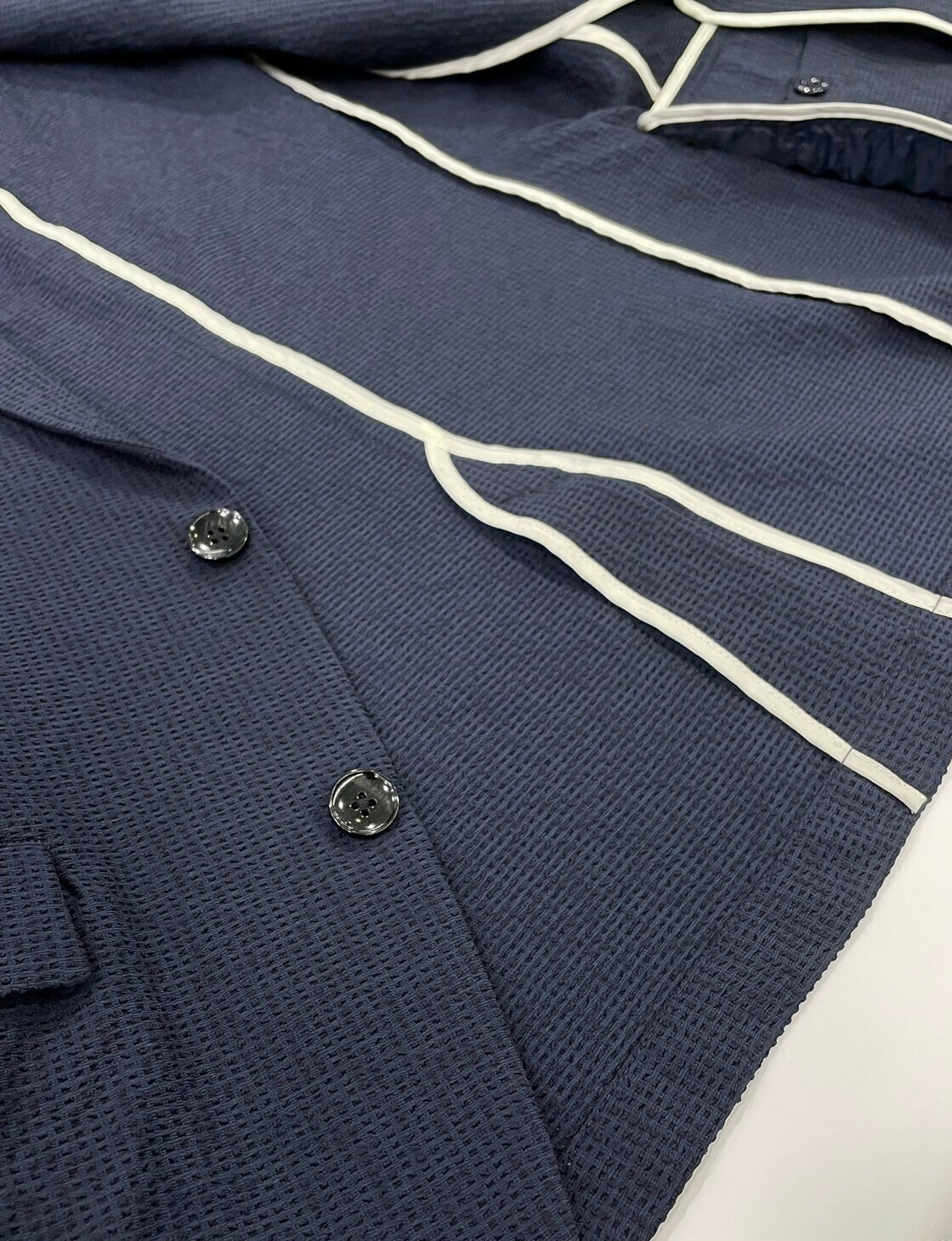 夏天海軍藍無內襯西裝外套 6