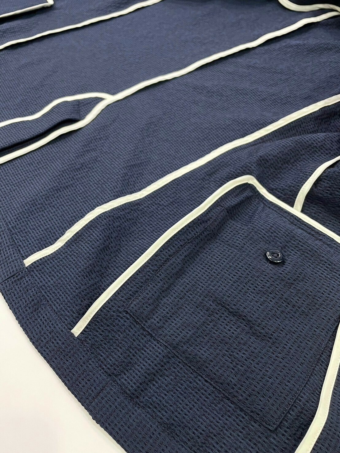 夏天海軍藍無內襯西裝外套 7