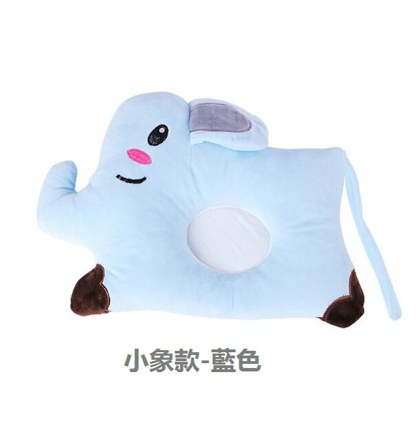 Hot recommended baby pillow cartoon baby shaped pillow (blue elephant) (size: 26cm*32cm)
