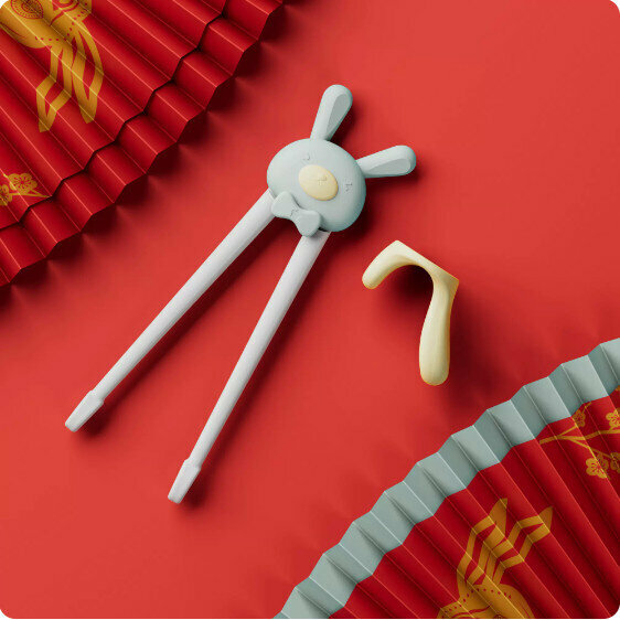 Hot recommended toddler training chopsticks (mint green)