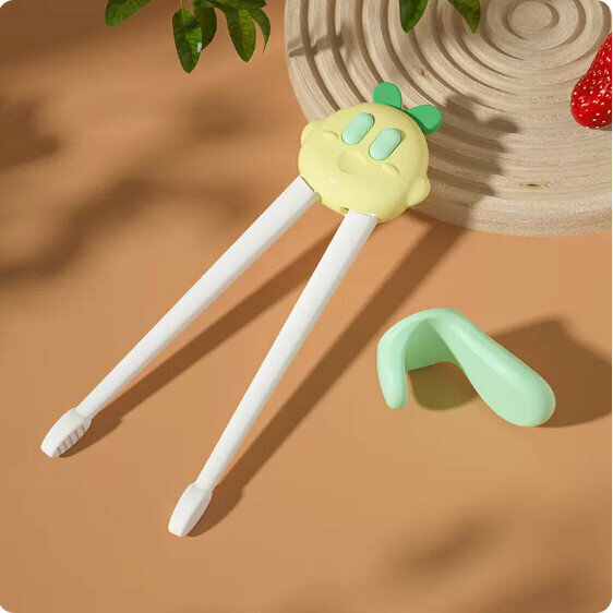 Hotly recommended toddler training chopsticks (tiger mouth training chopsticks-Vell Green)