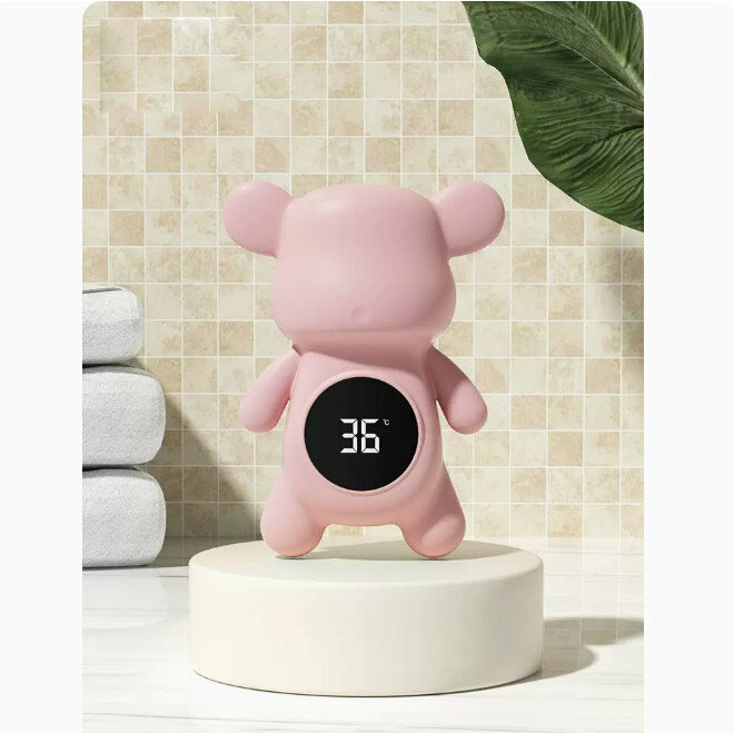 Hot push water thermometer (Little Bear-Sakura Pink)