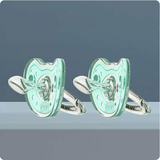 Hot Selling [Pack of 2] Baby Silicone Pacifier (Green)