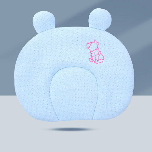 Hot-selling baby pillow anti-eccentric shaped pillow (individual pillowcase blue size 28*26)