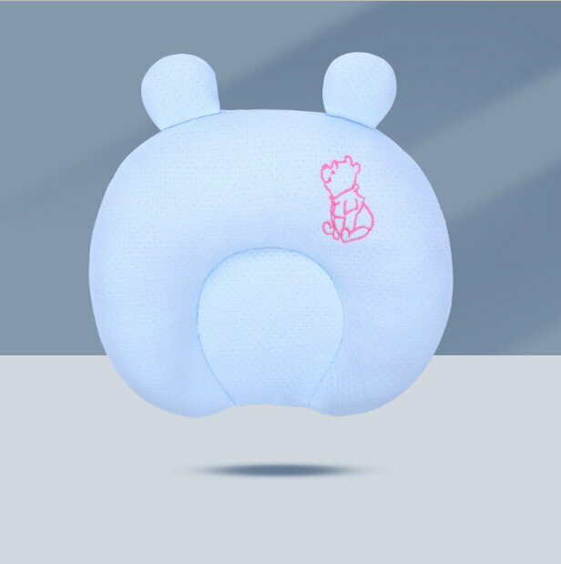 Hot selling baby pillow anti-deviation shaped pillow (blue pearl cotton (one-piece) specification 28*26)