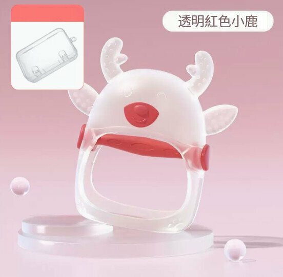 爆款嬰兒磨牙棒/牙膠【紅色小鹿+收納盒】