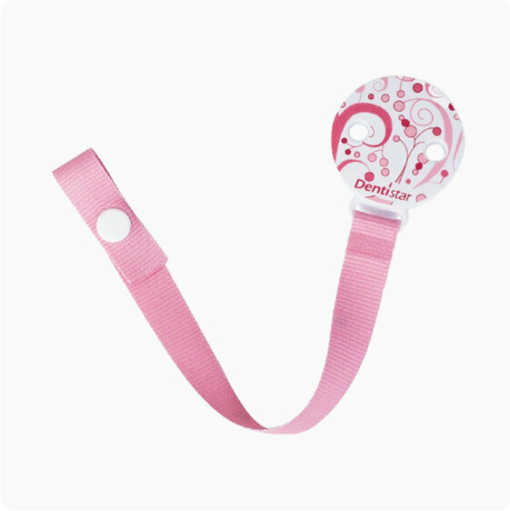 Popular pacifier anti-lost clip [round safety pacifier clip - pink] [specifications: 3.8*25.5cm]