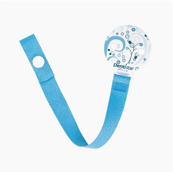 Popular pacifier anti-lost clip [round safety pacifier clip - blue] [specifications: 3.8*25.5cm]