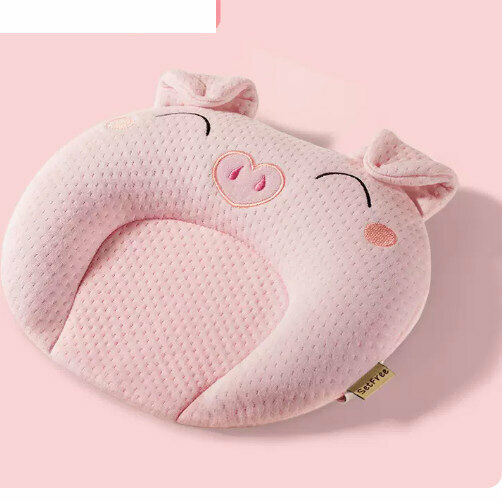 Popular baby pillow buckwheat shaped pillow (pink piggy [0-1 year old anti-head deflection])