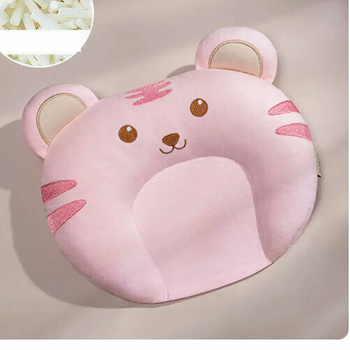 Popular baby pillow buckwheat shaped pillow (Pink Tiger [0-1 year old anti-head tilt])