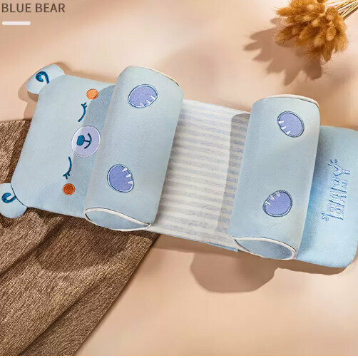 Popular baby pillow buckwheat shaped pillow (blue bear [suitable for 0-3 years old])