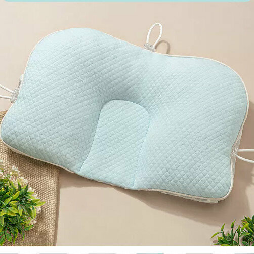 Popular baby pillow shaped pillow (clear sky blue [antibacterial hose/breathable/shaped])