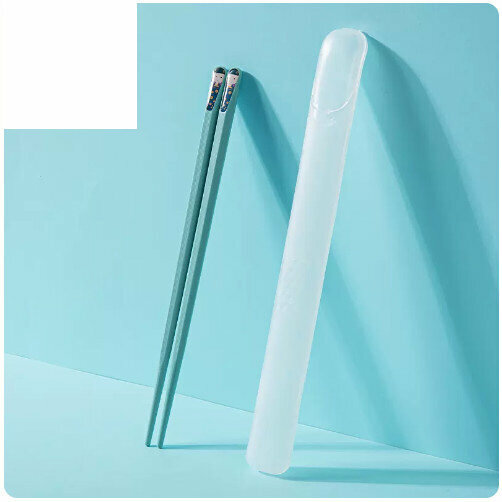 Popular children's chopsticks 6-12 years old (blue boy)
