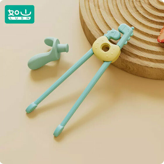 New Dinosaur Tiger Mouth Chopsticks (Little Deer Learning Chopsticks - Ink Blue)
