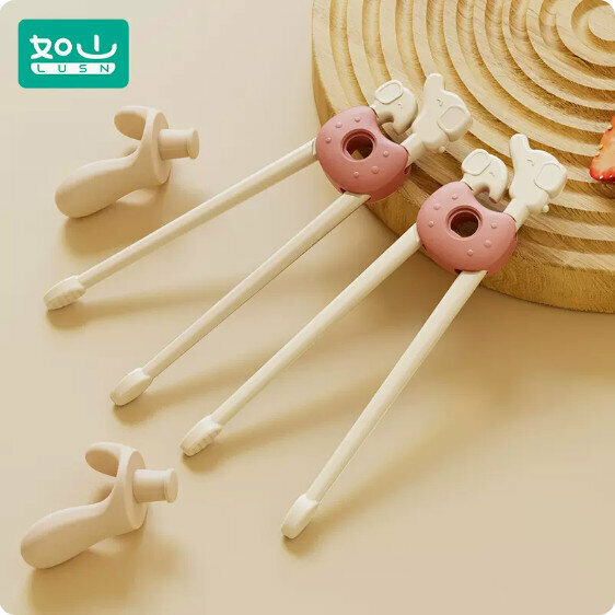 New style (pack of 2 pairs) dinosaur tiger mouth chopsticks (Xingdai powder + Xingdai powder)