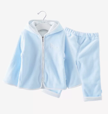 Hot selling baby autumn long-sleeved zippered hooded suit (C111C211 blue) (size: 66.73CM (please contact customer service to confirm the delivery size after placing the order)