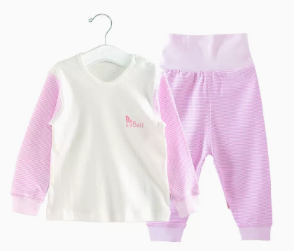 Hot selling baby autumn pure cotton long-sleeved suit (pink polka dot body) (size: 66-85CM (please contact customer service to confirm the delivery size after placing the order)
