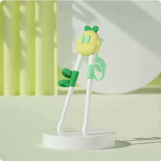 Hot selling baby training chopsticks (Vell green/finger cot and tiger mouth two-in-one)