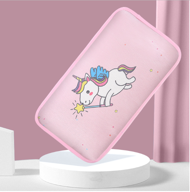 Hot selling baby pillow buckwheat ice silk shaped, sweat-absorbent and breathable (pink unicorn (45*25cm))