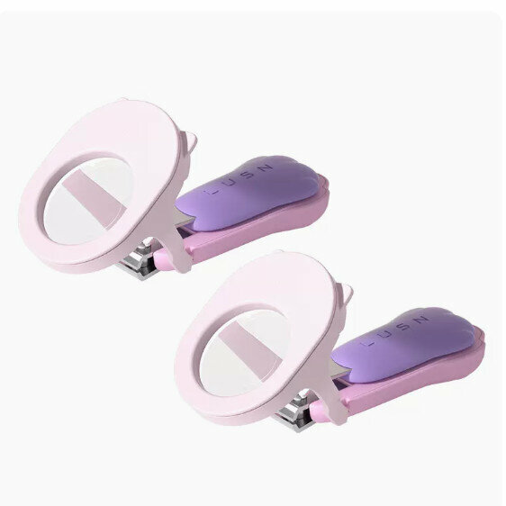 Hot selling nail clippers (nail clippers with magnifying glass (with light) available for 0-12 years old) (Xingdai powder*2)