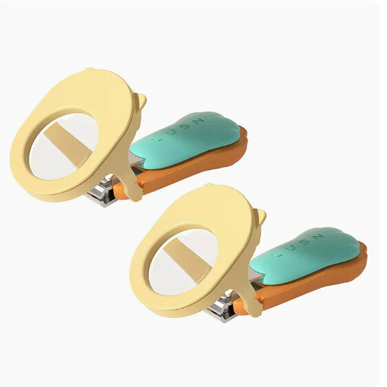 Hot selling nail clippers (nail clippers with magnifying glass (with light) available for 0-12 years old) (Pooh Orange*2)