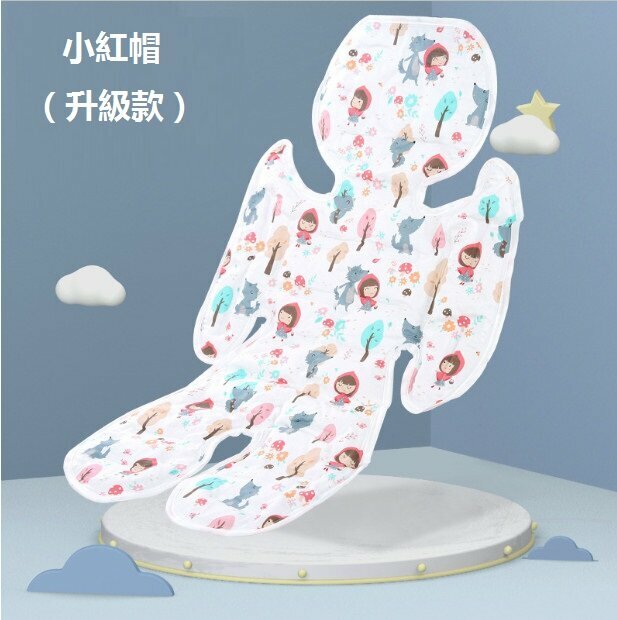 Hot selling baby stroller constant temperature gel ice pad cartoon cool baby seat cushion (Little Red Riding Hood (upgraded model) size: 70*33)