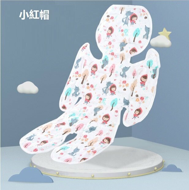 Hot selling baby stroller constant temperature gel ice pad cartoon cool baby seat cushion (Little Red Riding Hood) size: 70*33)
