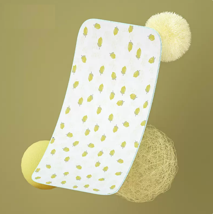 Hot selling baby ice silk mat (antibacterial and anti-mite [mat] lemon) 100cm×56cm