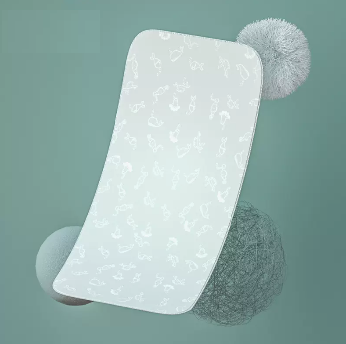 Hot selling baby ice silk mat (antibacterial and anti-mite [mat] ocean) 100cm×56cm