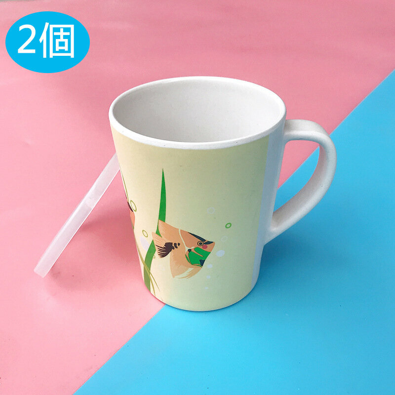 熱賣【2個裝】寶寶飲水杯(300ML綠魚）